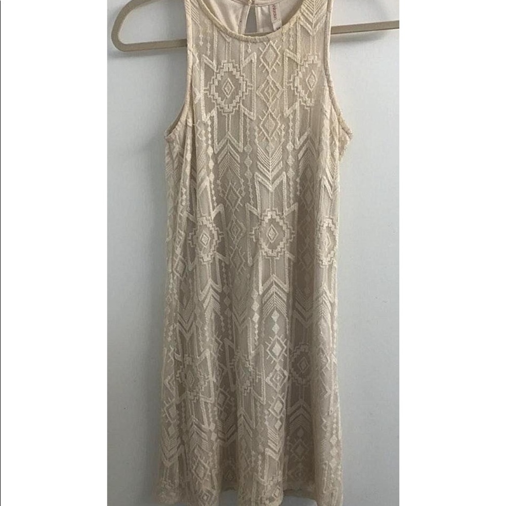 White ivory boho dress